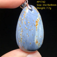 Top Natural Pietersite Pendant Jewelry For Woman Lady Man Reiki Gift Blue Crystal 33x18x9mm Beads Silver Namibia Stone AAAAA