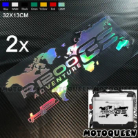 2X Motorcycle Luggage Aluminium Side Box Decoration Decals Reflective Stickers For ADV Adventure HP R1100 R1150 R1200 R1250 GS