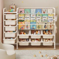Simple Bookshelves Household Floor Shelves Children's Picture Book Organizer Multi-layer Toy Storage Shelves, Baby Bookcases