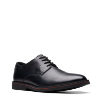 【Clarks】復古擦色感正裝休閒鞋( 黑色)-UK 7.5