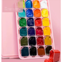 Professional Gouache Watercolor Paints 30ml*24 colors Unique Jelly Cup Design Gouache Paint For Artists Students art supplies