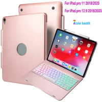 Keyboard Cover For iPad Pro 12.9 2018 2020 7 Colors Backlight Wireless Bluetooth Keyboard Case for iPad pro 11 2018 2020