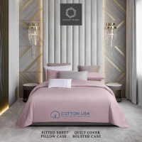 ( Quilt Cover Set ) Canopy Cotton USA™ Elegant Hotel Style (Inc Fitted bedsheet, Quilt Cover, Pillow