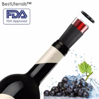 Aluminium Vacuum Wine Bottle Stopper Reusable All in One Wine Saver Stopper Cork Pump Sealer for Air Tight Barware
