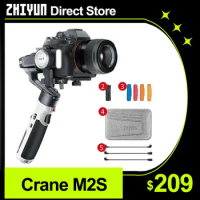 ZHIYUN CRANE M2S 3-Axis Handheld Camera Gimbal Stabilizer CRANE M2S COMBO Compatible with Sony Fuji Nikon DSLR Mirrorless Camera