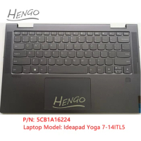 5CB1A16224 Black Original New For Lenovo Ideapad Yoga 7-14ITL5 Palmrest Backlit Keyboard Touchpad
