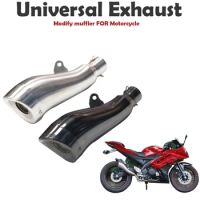 Universal motorcycle Muffler Escape LeoVinncee Exhaust For yamaha fzer600 GSX R K7 Benelli BN125 suzuki GSXR NMAX 125 155 51mm