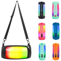 2020 Newest Outdoor Bluetooth Speaker Case Silicone Cover with Carabiner Strap for JBL Pulse 4 Wireless Bluetooth Speaker Bag