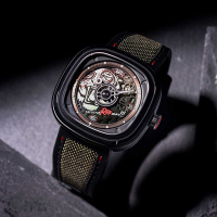 SEVENFRIDAY T3/04 虎年限量版 自動上鍊機械錶 新春送禮-綠/45x45,6mm