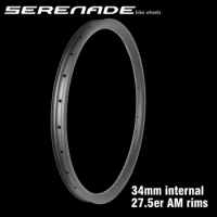 Serenadebikes E Bike Hardtail AM All Mountain Stronger 650b 27.5ER Electric Bicycle MTB Carbon Wheel Parts 40mm Width 30mm High
