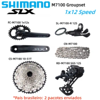 SHIMANO SLX M7100 Groupset 1x12s For MTB Crankset 170MM/175MM 32T/34T Cassette 10-51T Shifter-R12S K7 10-51T Moutain Bicycle Set