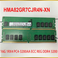 1Pcs For SK Hynix RAM 16GB 16G 1RX4 PC4-3200AA ECC REG DDR4 3200 HMA82GR7CJR4N-XN