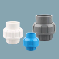 1pc 20/25/32/40/50mm PVC Union Connector PVC Pipe Joints Garden Irrigation Aquarium Water Tank Pipe Fittings