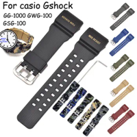 Resin Watch band for Casio G-Shock GG-1000 GWG-100 GSG-100 Sport Waterproof Rubber WristBand Watch Strap Bracelet