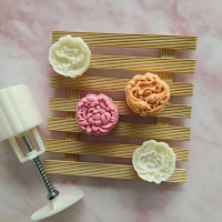 65G - 2pcs FIsh Lotus Shaped Mooncake Mould (MC713) Kitchenware