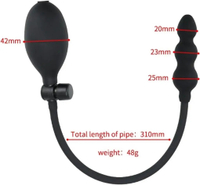〖KAFEXEUGLX〗Inflatable  Plug  for Women Men Silicone Double  Balls Butt Plug Expand Trainer  Dilator
