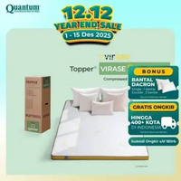 Quantum Topper Greentea Latex VIRASE 9cm – Kasur Spring Bed Springbed 160 x 200