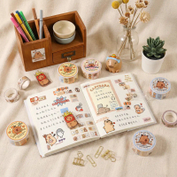 Stiker Roll Capybara Lucu - Cute Capybara Roll Diary Deco Sticker