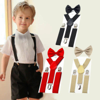 Paket Suspender Dan Dasi Kupu-Kupu Anak Setelan Anak Setelan Suspender Anak Set Anak Pria Wanita Pes