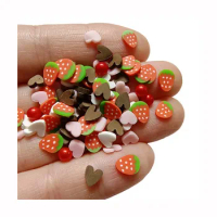 Clay Flower Slime Pink Flowers Polymer Clay Slices Sprinkles for Slime Filler Accessories Jewelry Supplies Nail DIY Art