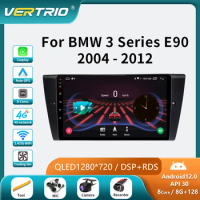 Android 12 Car Audio Radio Multimedia Wireless CarPlay For BMW 3 Series E90 E91 E92 E93 2006-2012 GPS Player Navigation Stereo