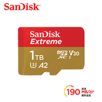 SanDisk Extreme microSDXC UHS-I(V30)(A2) 1TB 記憶卡(公司貨)