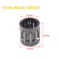 2PCS Piston Use Needle Cage Bearing 11x14x15mm For Stihl MS361 MS341 MS 341 361 Chainsaw Parts OEM 9512 003 2348