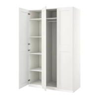 PAX/GRIMO 衣櫃/衣櫥組合, 白色/白色, 150x60x236 公分