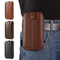 Newest 6.1~7.2 Inch Phone Pouch Cow Leather Belt Clip Case For Samsung S23 Ultra S22 Plus S21 FE S20,Galaxy A Waist Bag Holster