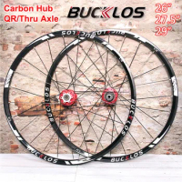 BUCKLOS Mountain Bike Wheelset 26/27.5/29inch Mtb Wheel Set Carbon Hub Disc Brake 29er Aluminum Alloy Bicycle Wheel Rim HG
