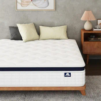 Queen Size Mattress Bed in A Box 10 Inch Hybrid Mattress With Zero Pressure Foam Mattresses Bedroom Furniture Home Freight free