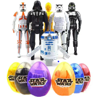 Tokoh Star Wars, 6 Keping / banyak, Anak Patung Model PVC, Darth Vader Stormtrooper R2D2, Mainan Tel