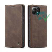 Casing Untuk Xiaomi Mi 11 Wallet Pro Case Super Kesing PE Leather Full 360 Degree TPU Waterproof - C