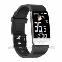 30pcs/Lot T1 Fashion ECG Watch Women Men Wristband Fitness Tracker Temperature Android IOS Phone Sport Wristwatch Band Wholesale