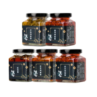【First Meet Shop 初見小舖】辣椒醬180ml 3入組(蒜蓉辣椒醬/拌飯辣椒醬/麻辣醬/魔鬼辣椒醬/素食辣椒醬)