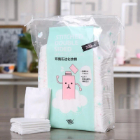 Pad kapas pakai buang untuk kosmetik dan penghapus solekan, 50/100/222 keping, pad pembersihan wajah
