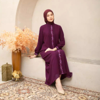 EPC Eddy P Chandra EPC Gamis Keira - Burgundy - Embroidery Collection