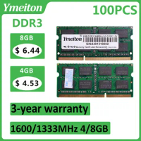 memoriam ddr3 100PCS Ymeiton New Sealed Memory Note 1333MHz 1600MHz 4GB 8GB SO-DIMM RAM 240Pin 1.5v laptop Memory Wholesales
