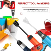 Epoxy Mixing Stick Paint Stirring Rod Putty Cement Paint Mixer Attachment With Drill Chuck For Epoxy Resin Latex Oil Paint