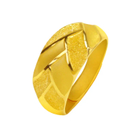 【元大珠寶】黃金戒指9999一葉致富男戒(2.57錢正負5厘)