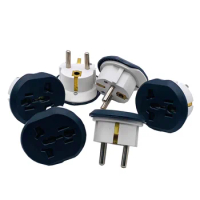Factory Supply Universal 2 Pin Adapt Plug Travel Power Adapter Travel Adaptor Eu Sockets 2 Pin to UK 3 Pin Plug Adapter