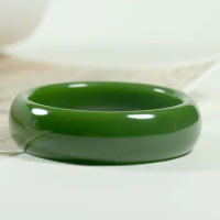 Nephrite natural stone Green jade bracelet and natural jade bangle
