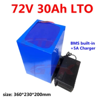 GTK Scooter Battery 72V 30ah 40ah Lithium Titanate Battery for 2000W 3000W with BMS 84V 5A Charger
