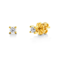 ต่างหูเงินแท้ 925 ประดับพลอย CZ รุ่น Mini Bella 3mm. คําแนะนําการขายที่ร้อนแรงในเดือนนี้