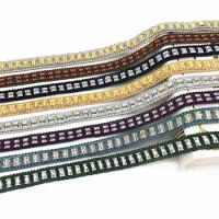 12Meters/Lot Brown Grey Centipede Lace Trim 2cm Wide Curved Lace Sewing Sofa &amp; Curtain Lace Border