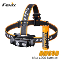 New Fenix HM60R USB Charge Luminus SST40 LED 1200 Lumens LED Headlight Headlamp