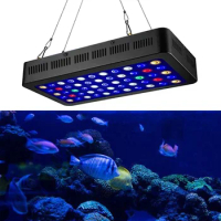 Liweida 2 dim&amp;2 switches full spectrum panel wrgb led aquarium lights 3w*55pcs sheet metal salt and water lamp for marine coral