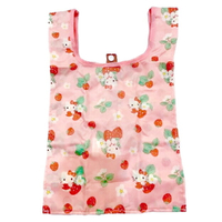 小禮堂 Hello Kitty 迷你摺疊環保購物袋 37x22cm (粉草莓)