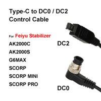 Type-C to DC0 / DC2 for Feiyu AK2000C AK2000S G6MAX SCORP SCORP MINI PRO Camera Control Cable for Nikon D610 D750 D810 D850 etc.