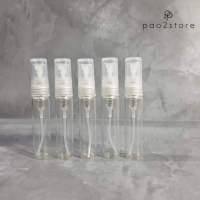 Botol Spray Kaca Bening 5ml Refillable Parfum Vial Travel Size Refill Isi Ulang Atomizer Transparan